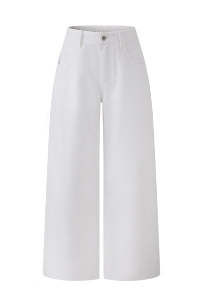 Lyocell Blend Low-Rise Wide-Leg Jeans
