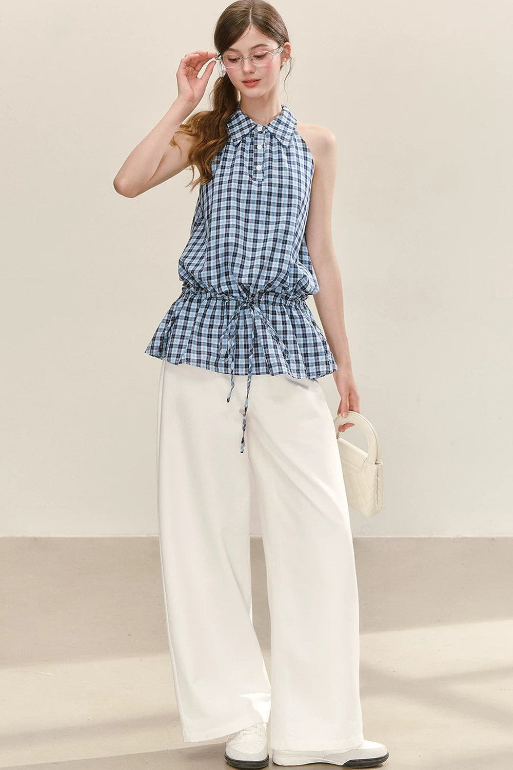 Elegant Wide-Leg White Pants