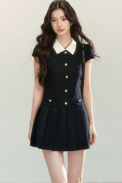 Robe Plissée Élégante Noire