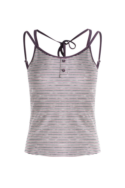 Detachable Striped Knit Camisole
