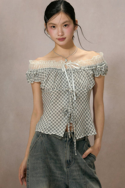 Chemise d’été à carreaux cigale