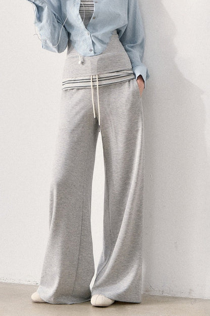 Relaxed Knit Wide Leg Pants and Shirt Set