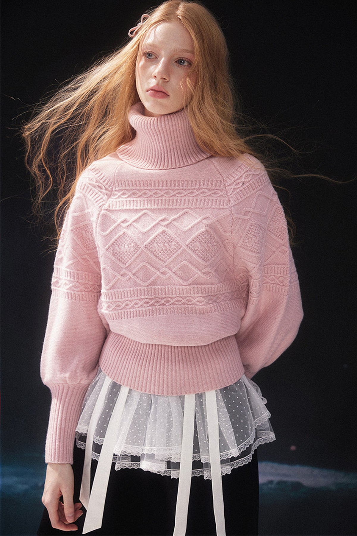 High-Waisted Mesh Tiered Skirt