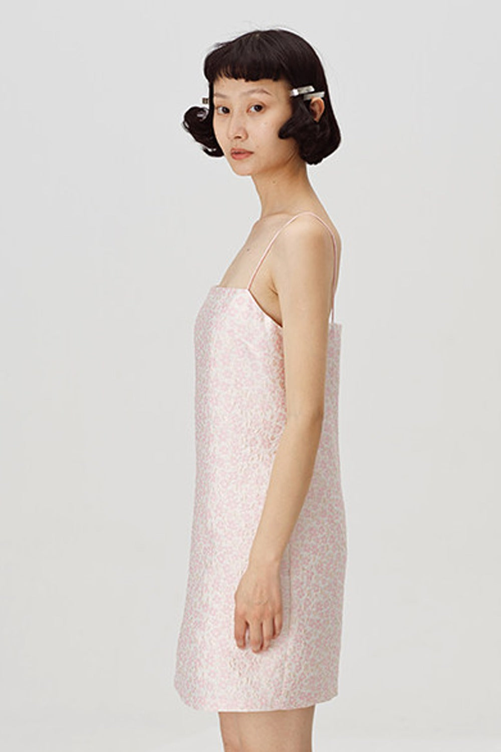 Pink Peach Blossom Strap Dress