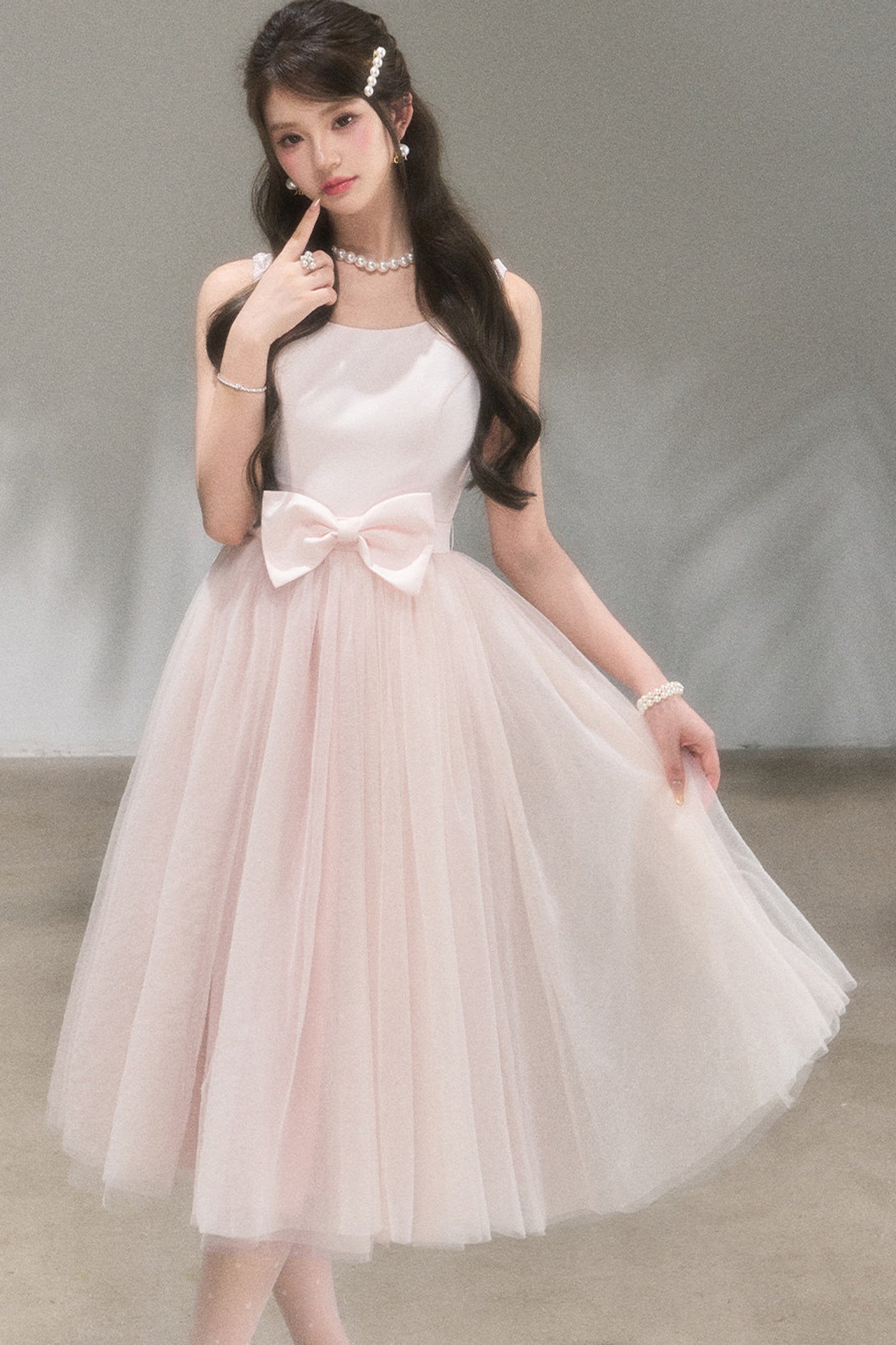 Mondlicht-Netzstoff-Ballettkleid