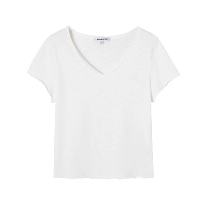 Somesowe Slub Cotton V-Neck T-Shirt