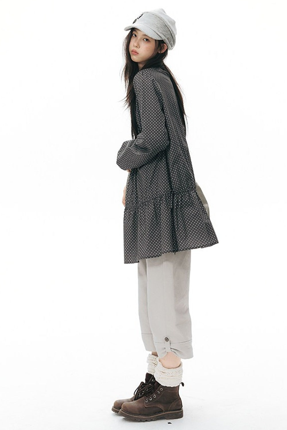 Retro Star Long-Sleeved Shirt Dress