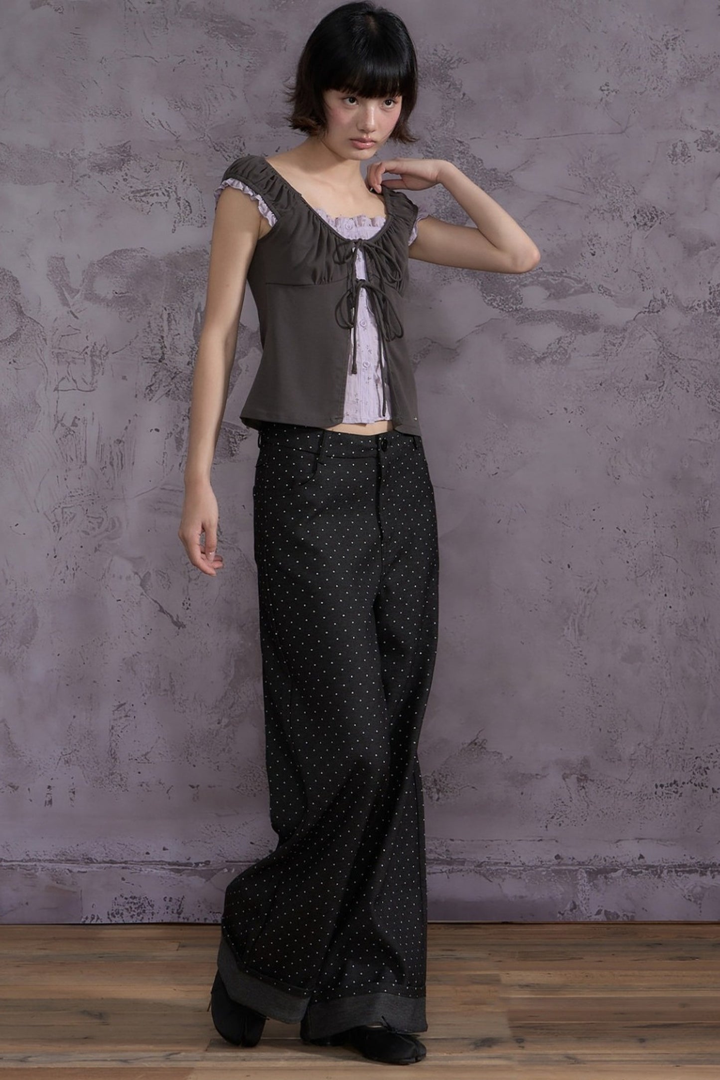 Ruffled Floral Patchwork Top Set-Up