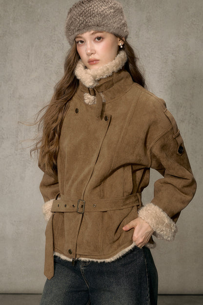 Cloud Shearling Biker Jacket