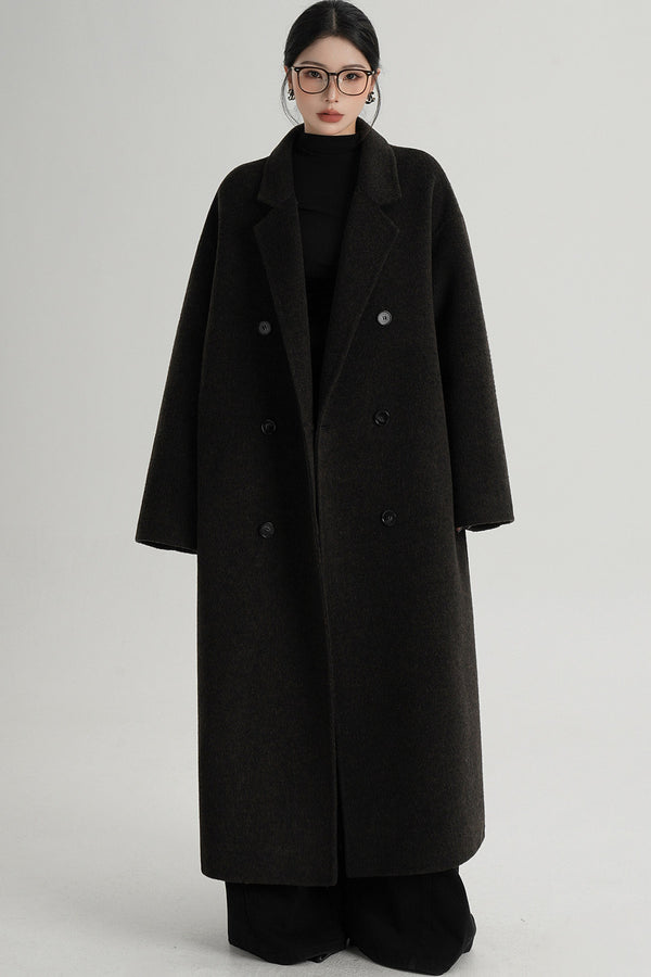 Long Loose Double-Sided Wool Coat