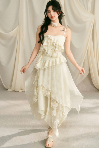 Rose Wave Layered Camisole and Skirt Set-Up