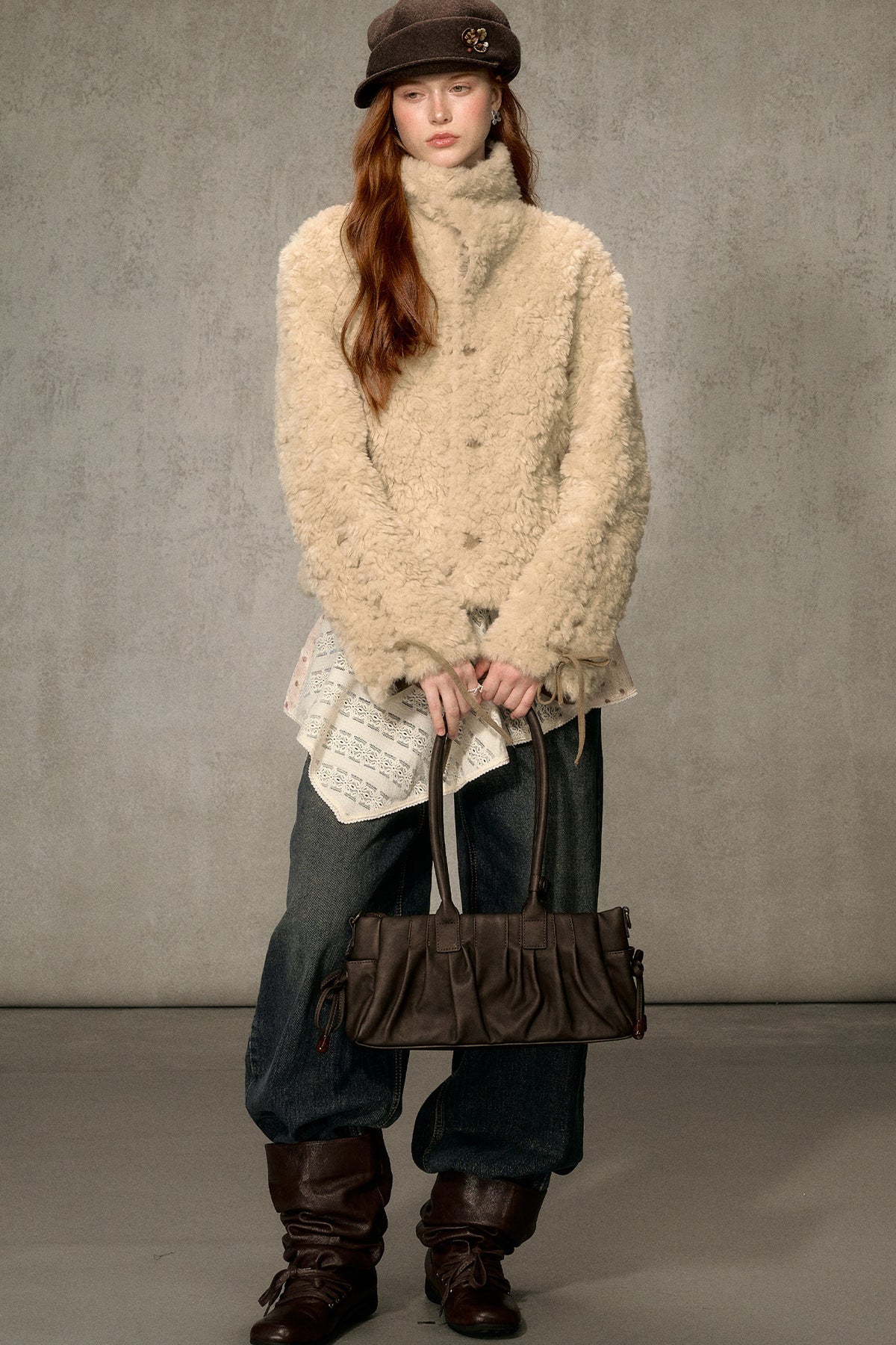 Reversible Suede Lamb Wool Jacket