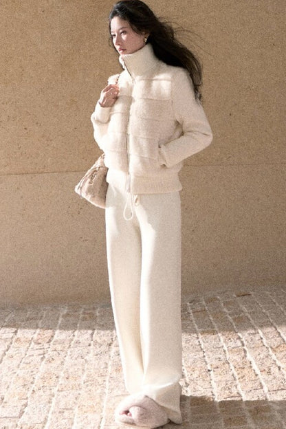 Silver Sprinkle Drawstring Waist Flared Pants