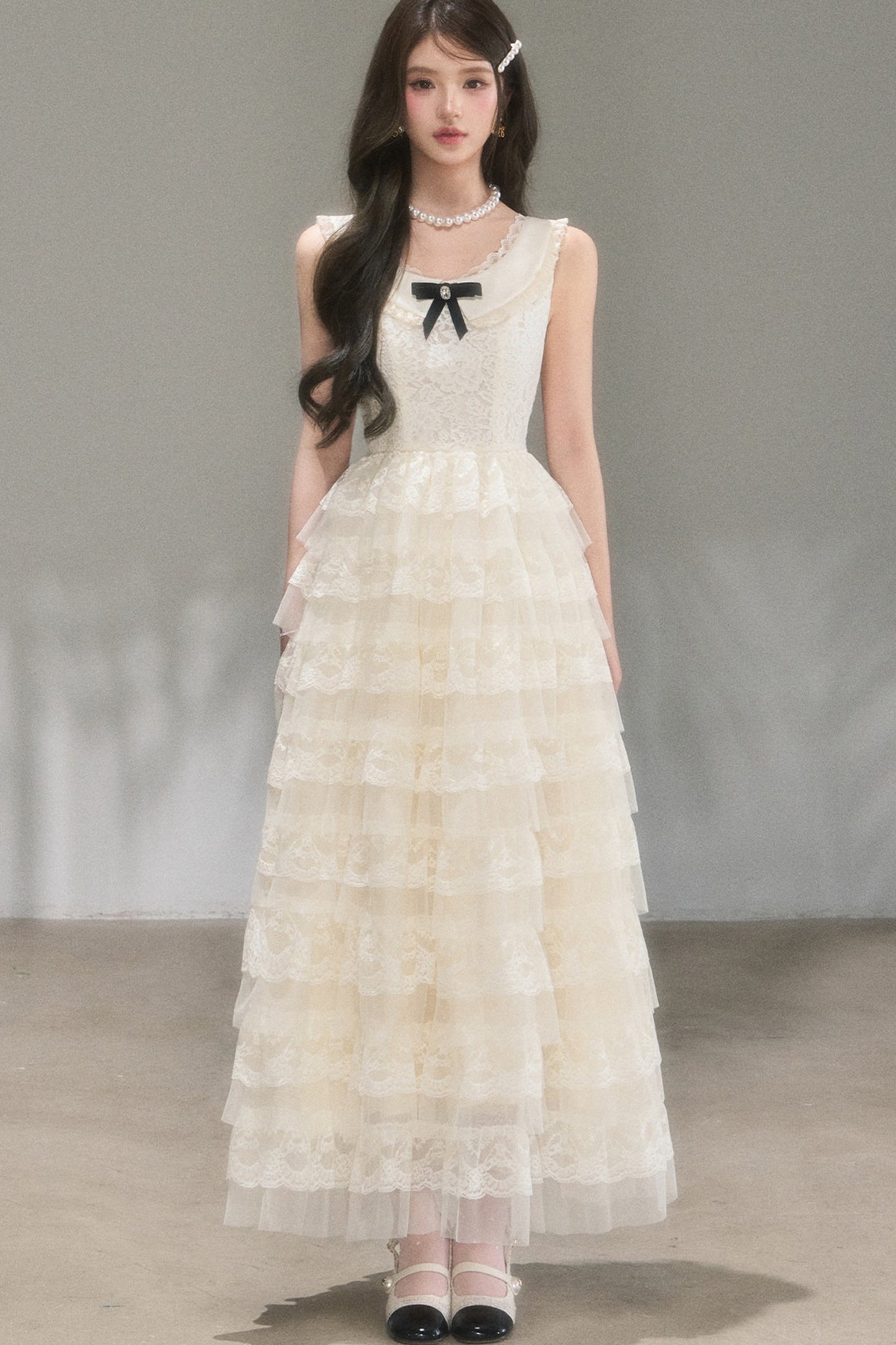 Thousand-Layer French Lace Dress