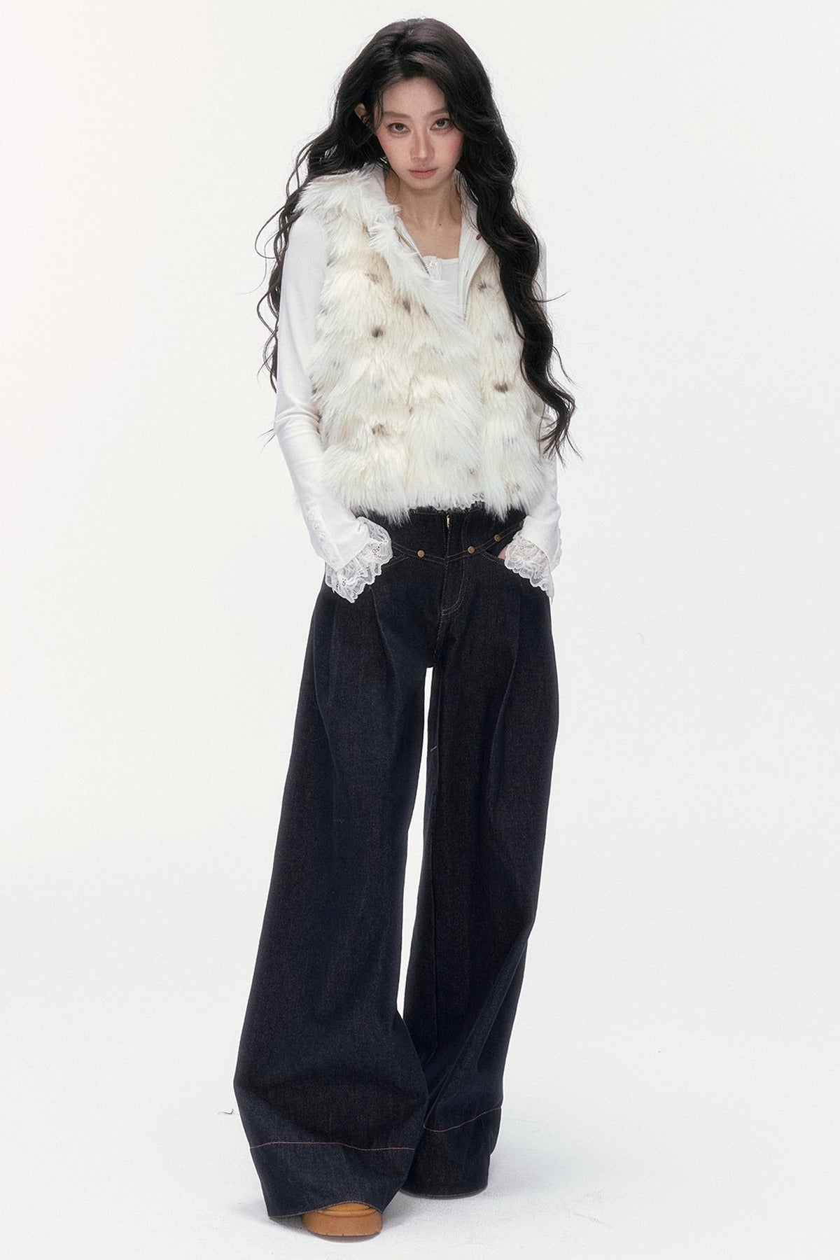 Hooded Faux Fur Vest