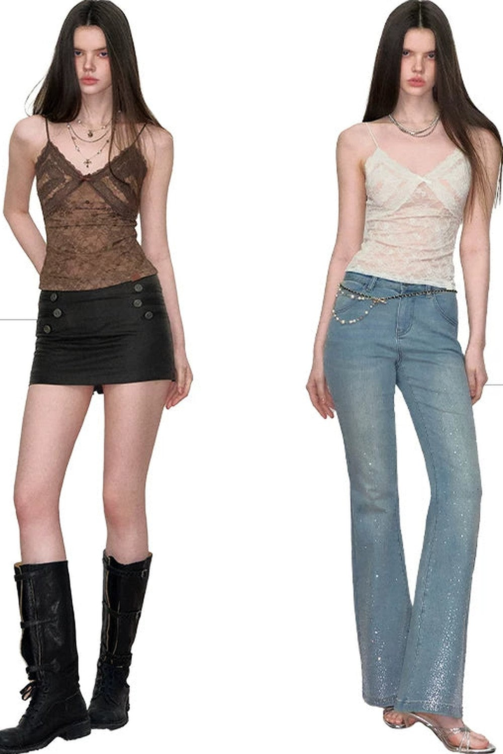 Lace Jacquard Bow Camisole