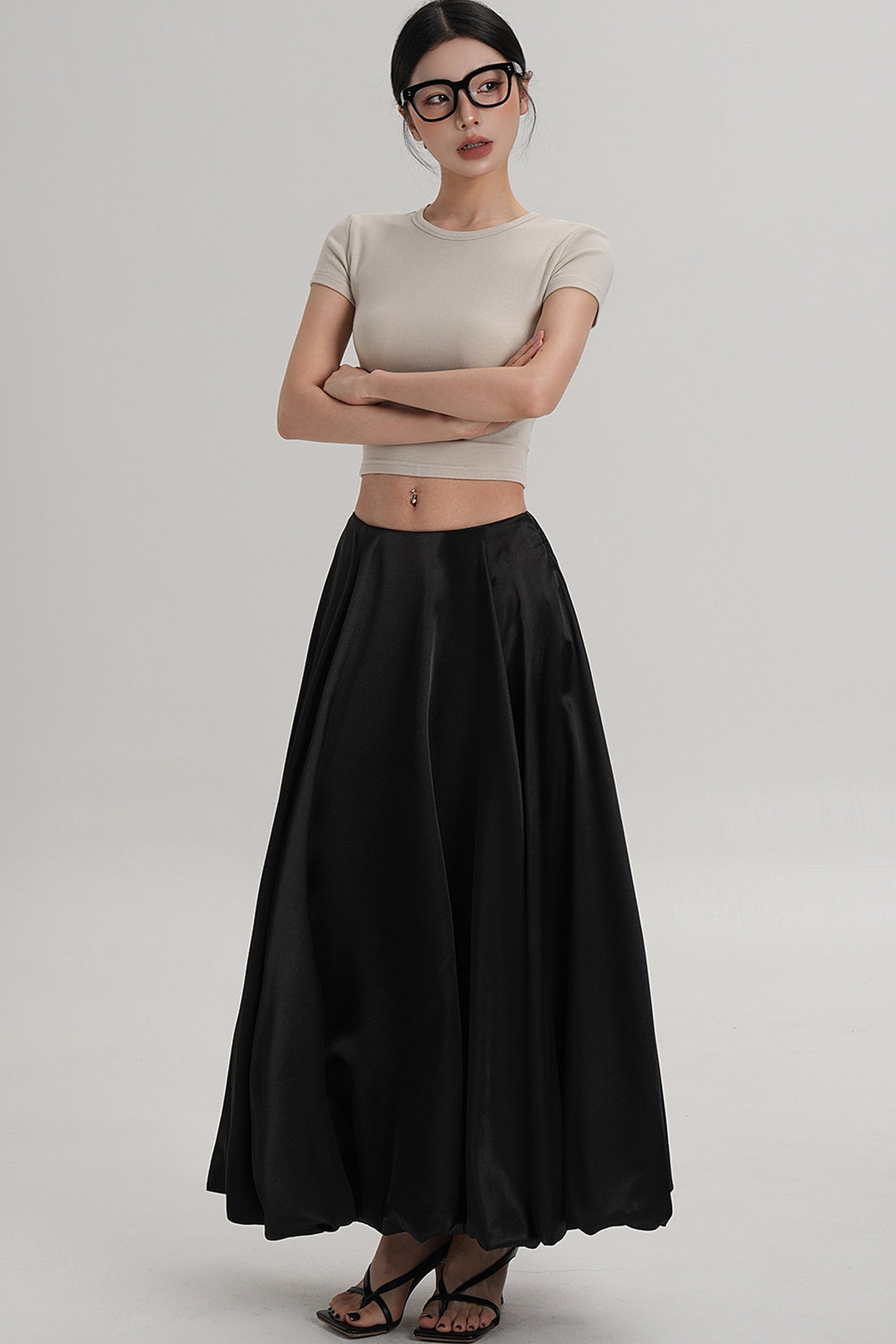 Elegant High-Waisted Crop Top