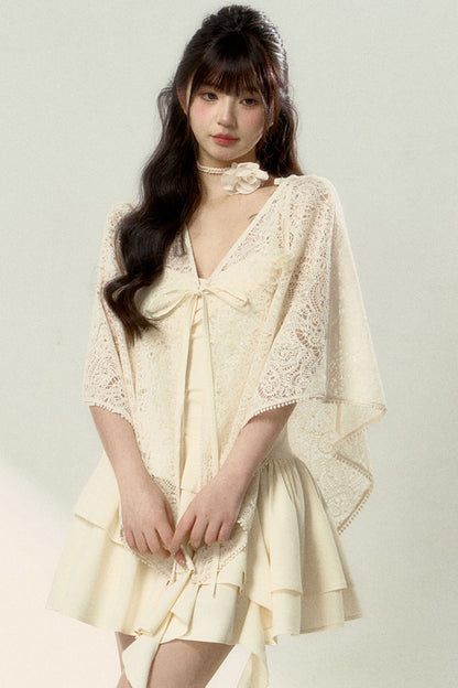 Floral Ballet Suspender Waist Dress