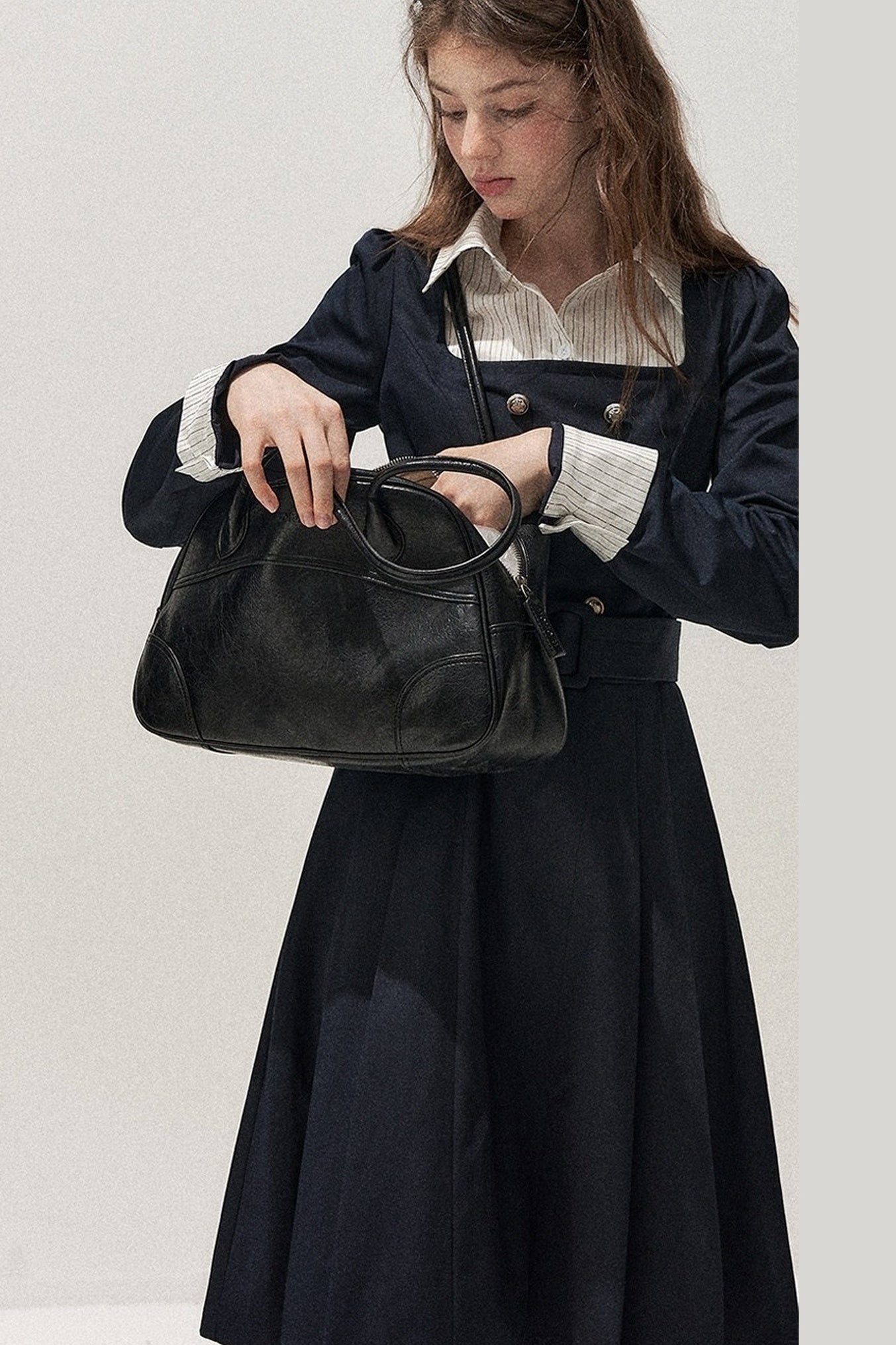 Retro Two-Piece Trench Dress