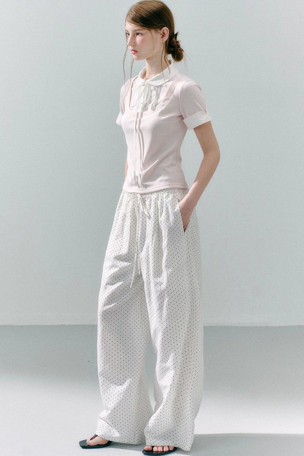 Haut preppy en modal patchwork