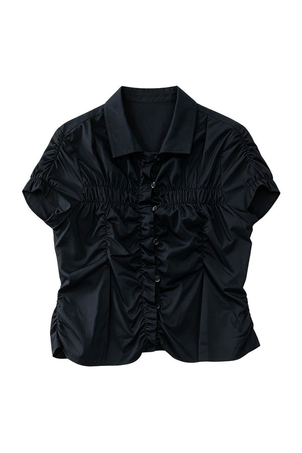 Pleated Shirt and Skirt Set