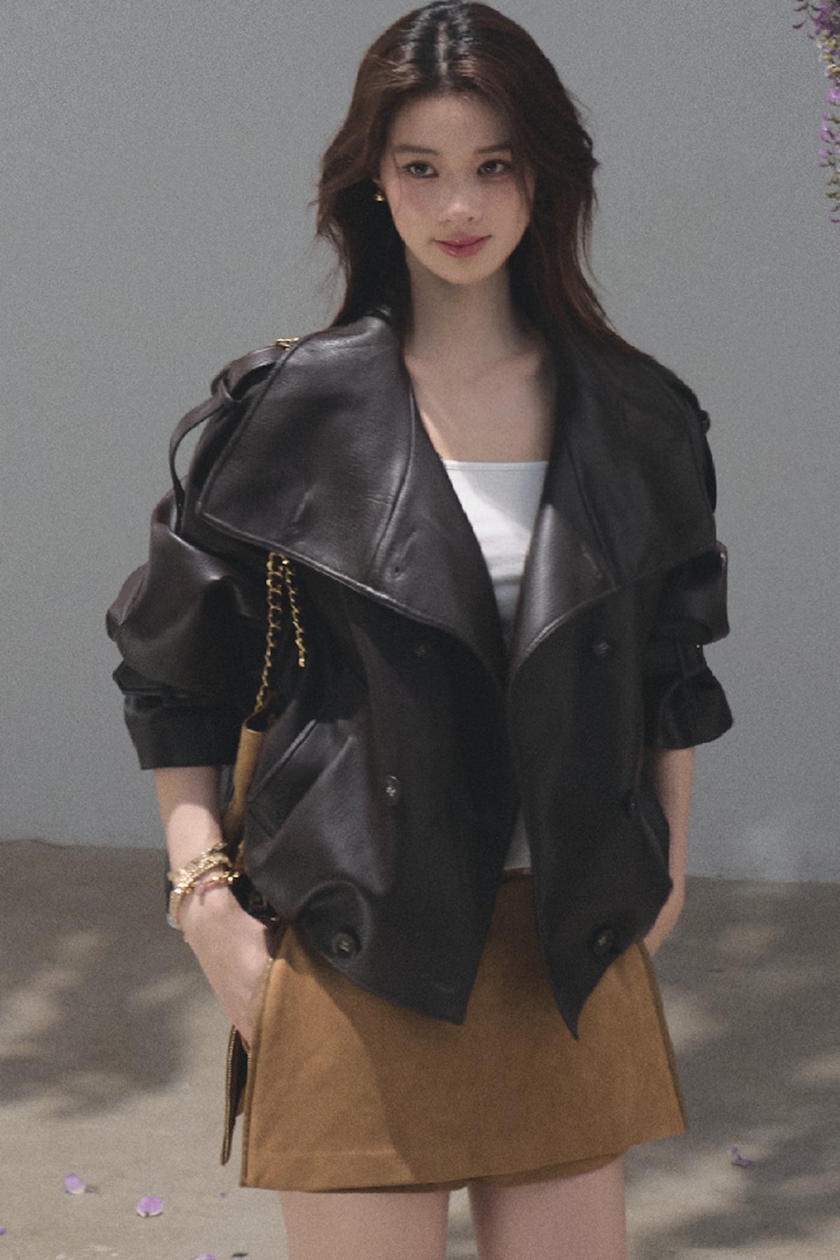 Knight-Style Oil-Waxed Leather Trench Jacket