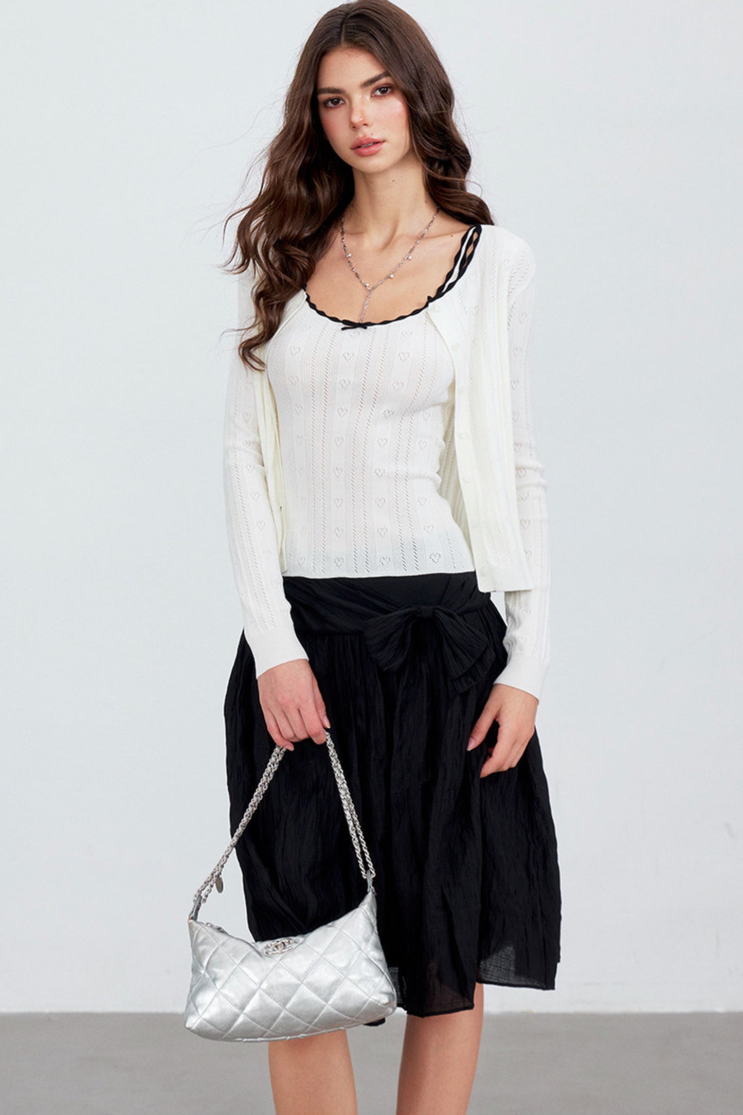 Asymmetrical Bowknot A-Line Skirt