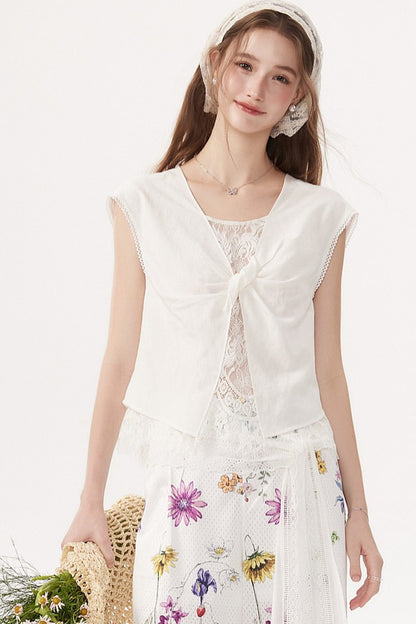 Sleeveless Linen Blouse