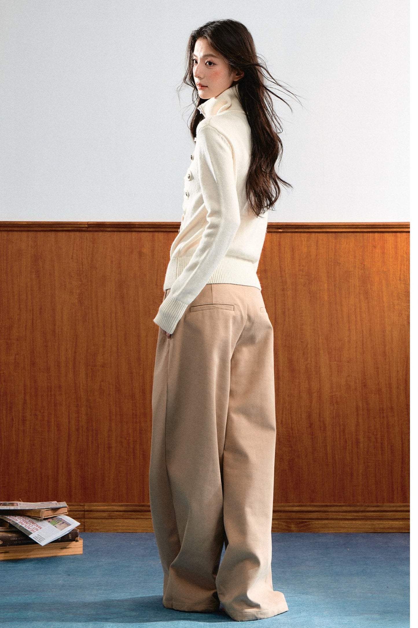 Retro Napoleon Zipper Sweater