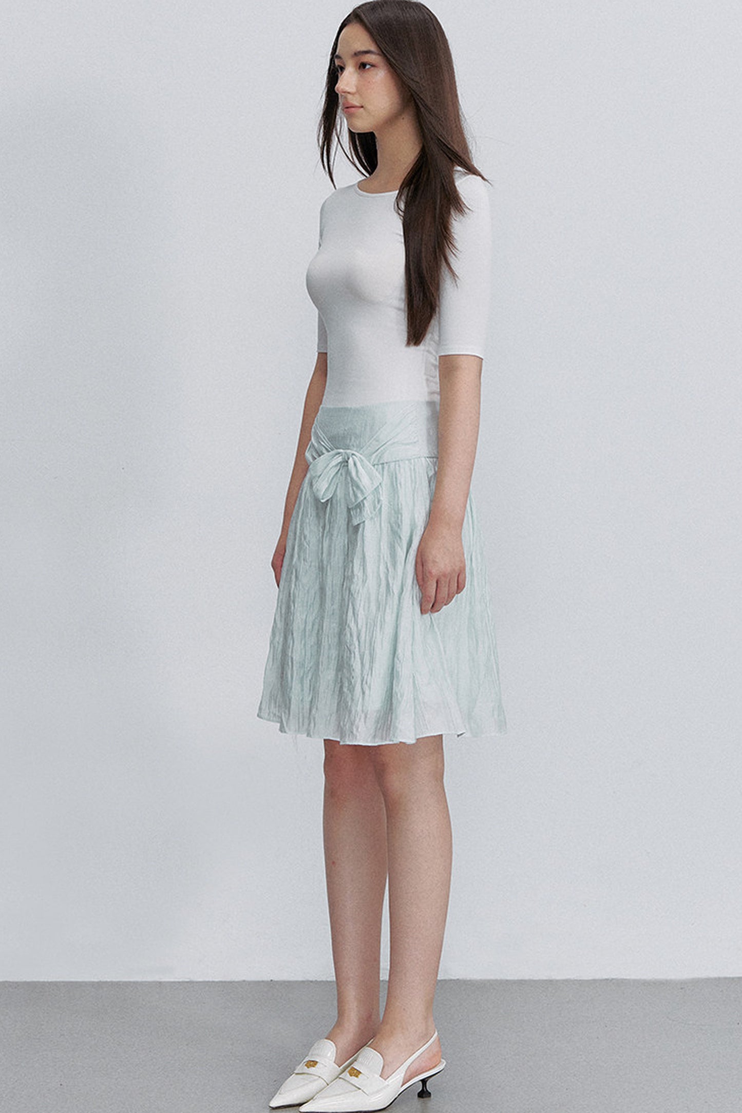Asymmetrical Bowknot A-Line Skirt