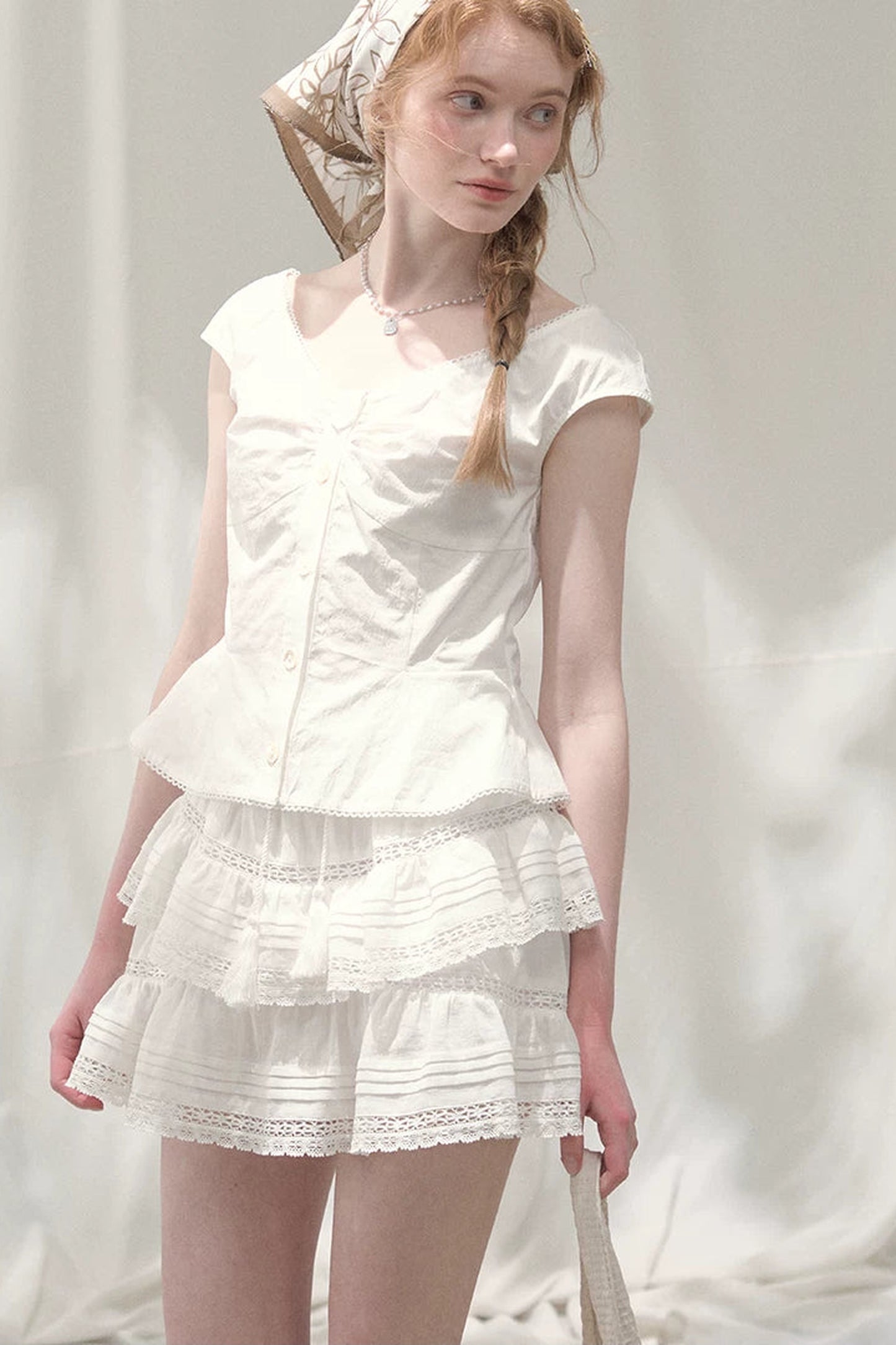 Camellia Moonlight Lace Blouse