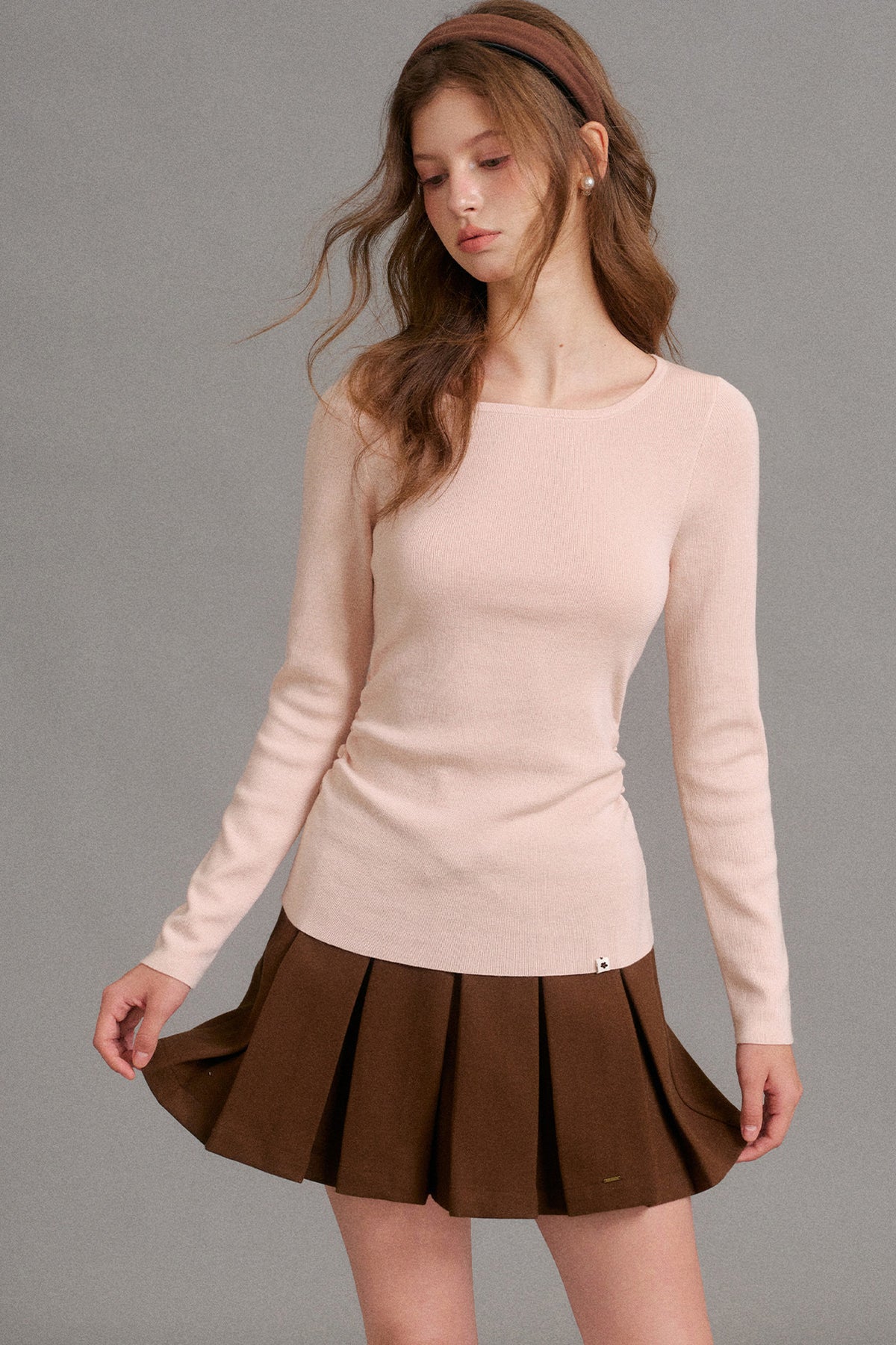 Cape-Schal echtes zweiteiliges gerafftes Stricktop-Set