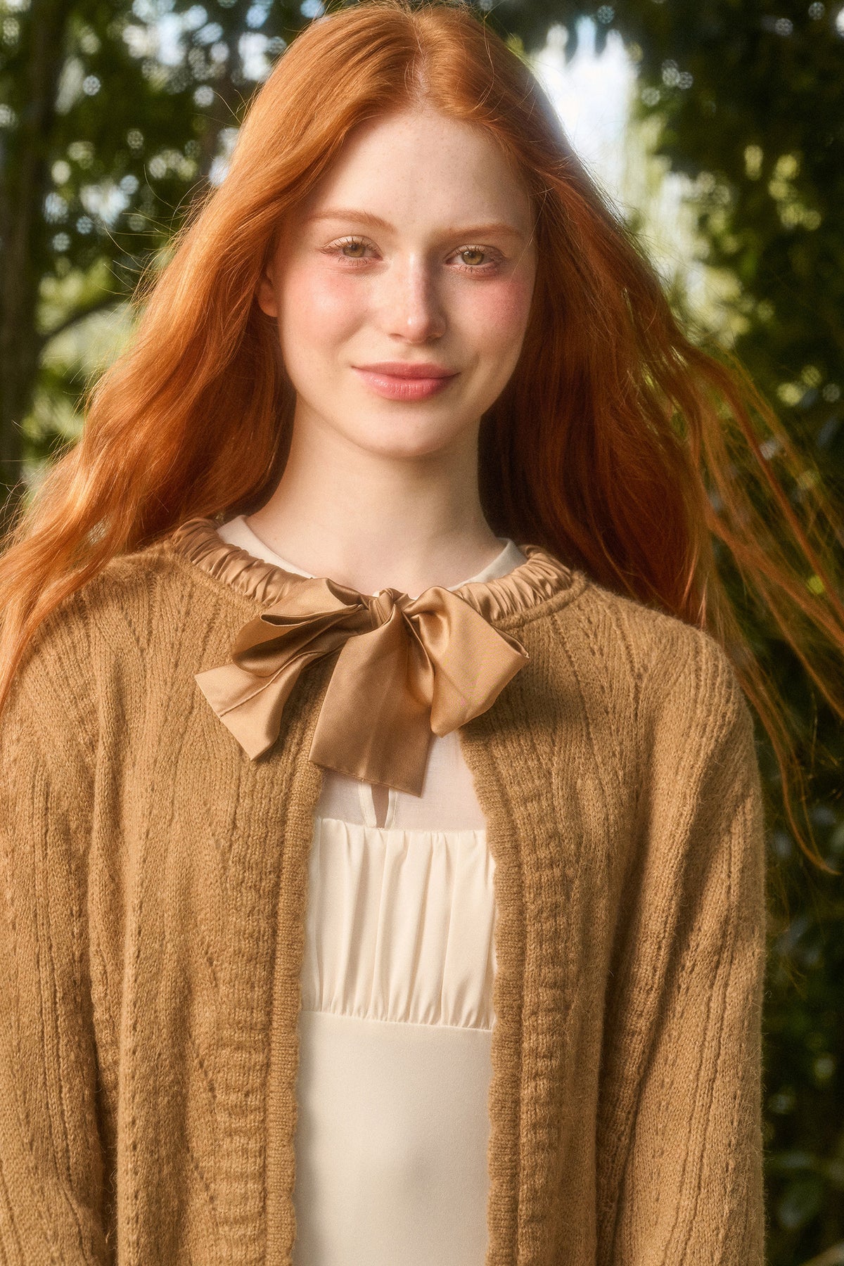 Ribbon Soft Wool Knit Cardigan