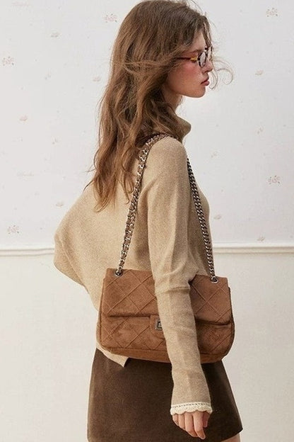 Batwing Sleeve Folded Neck Sweater