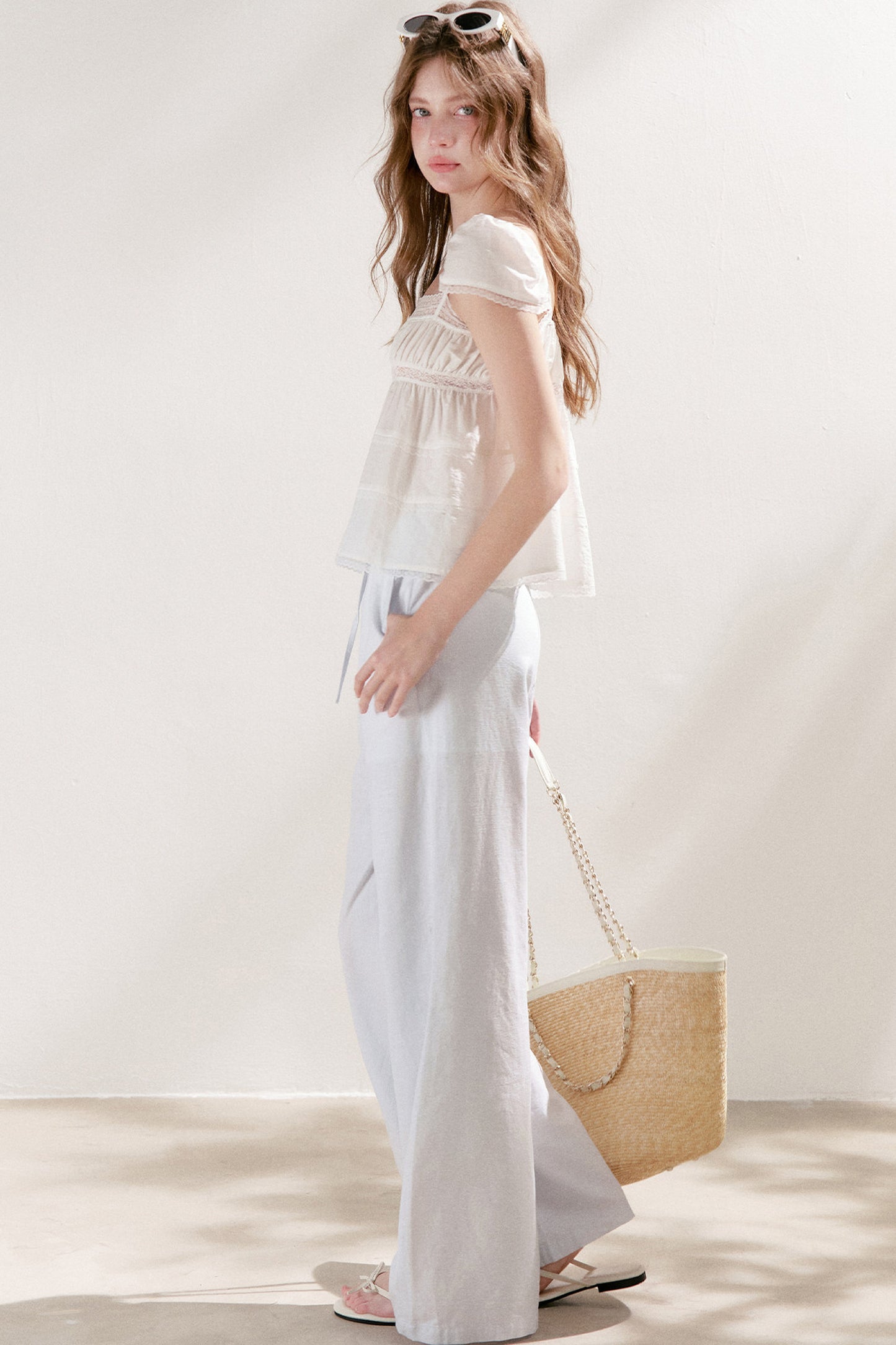 Smooth Acetate Lace Blouse
