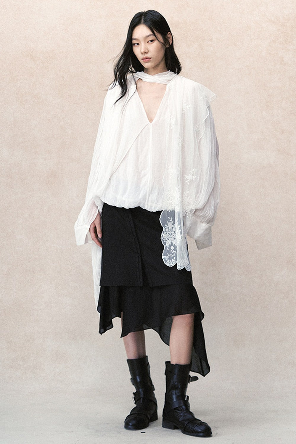Detachable Ruffle Skirt and Trousers Set