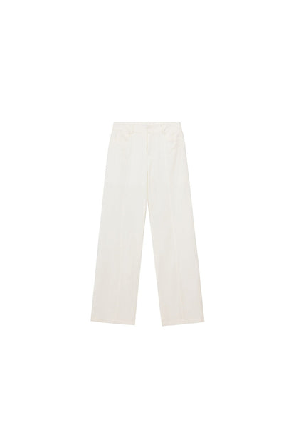 Draped Wide Leg Linen Pants