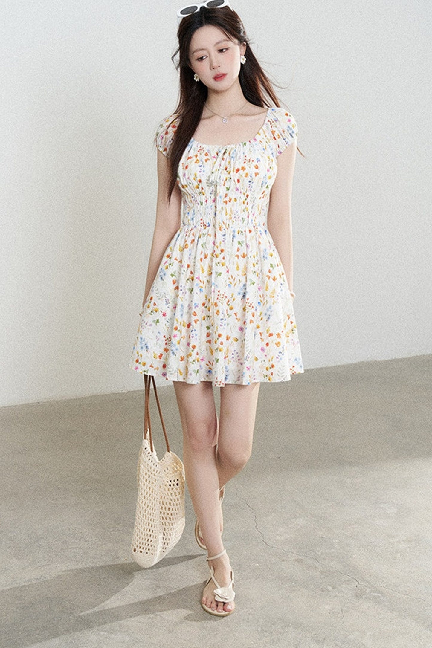 Floral Print A-Line Dress
