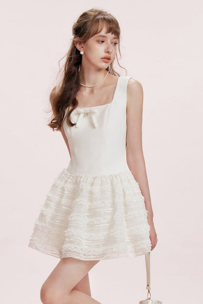Moonlight White A-Line Dress