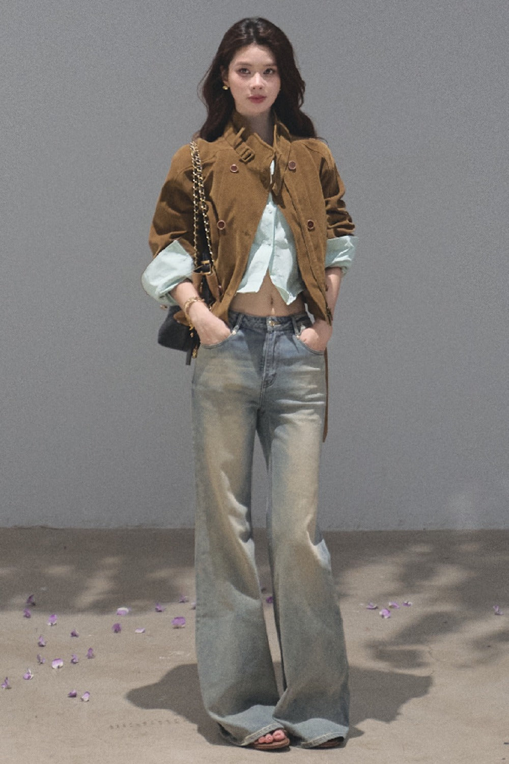 Pine Resin Tears Long-Sleeve Cotton Shirt