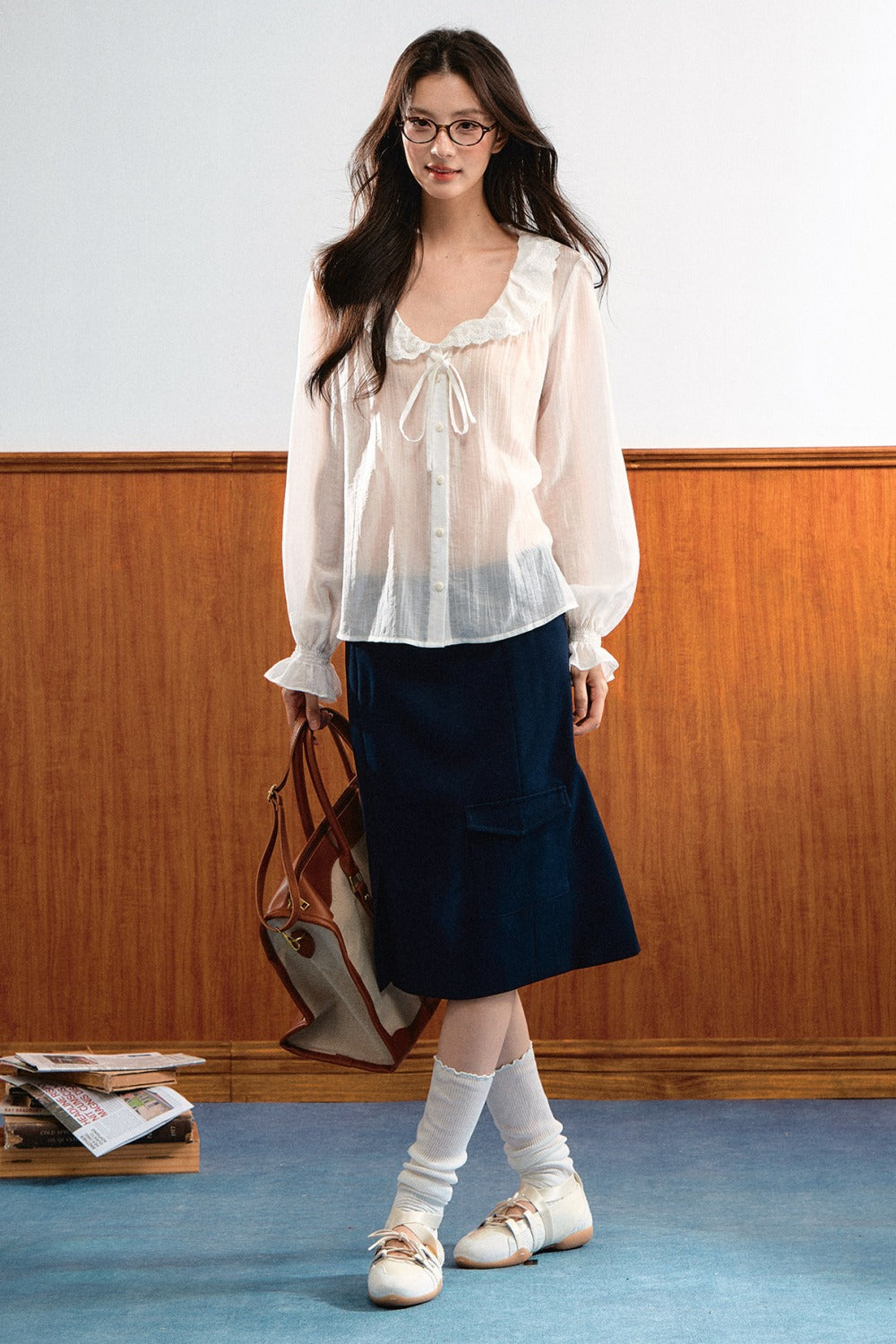 Chiffon Ruffled Blouse