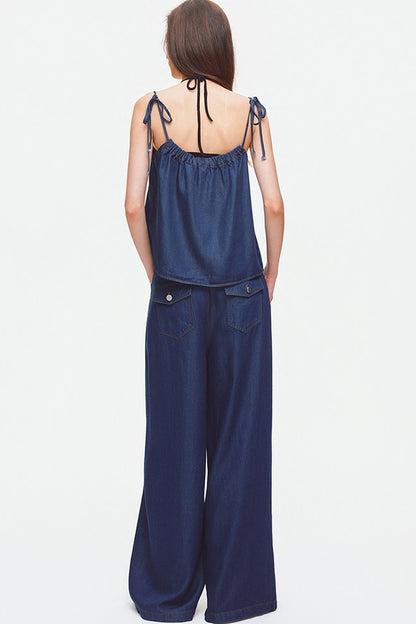 Lyocell Denim Camisole And Pants Set