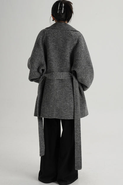 Mid-Length Double-Sided Wool Coat