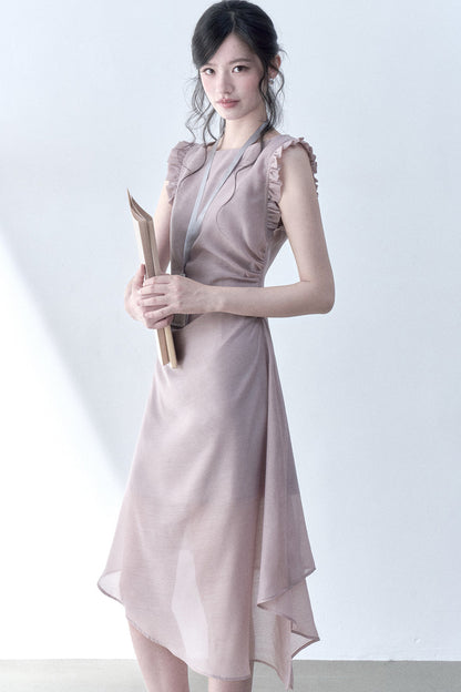 Inclined Moonlight Asymmetrical Dress