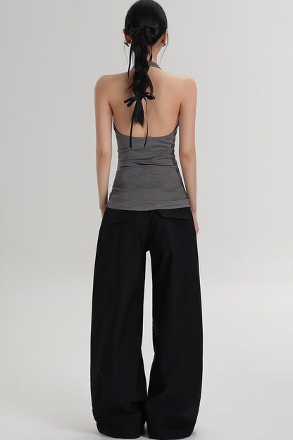 Pleated Halter Neck Top