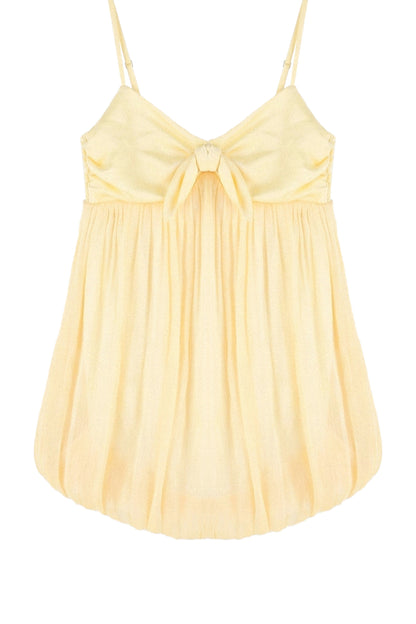 Flowing Puffy Flower Bud Camisole Top Set-Up