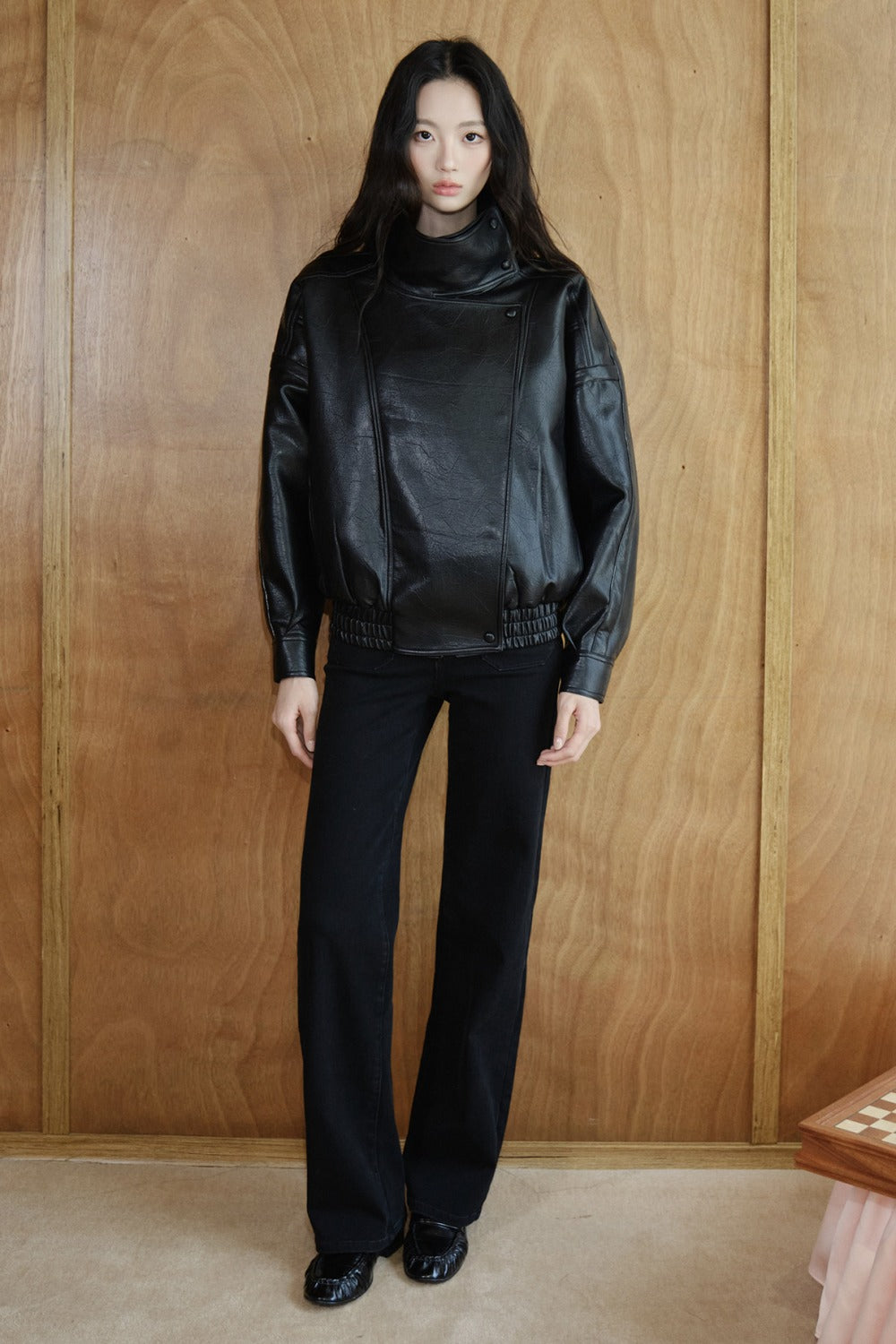 Pantaloni in cotone a vita alta