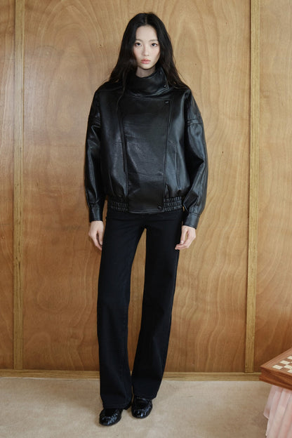 Pantaloni in cotone a vita alta