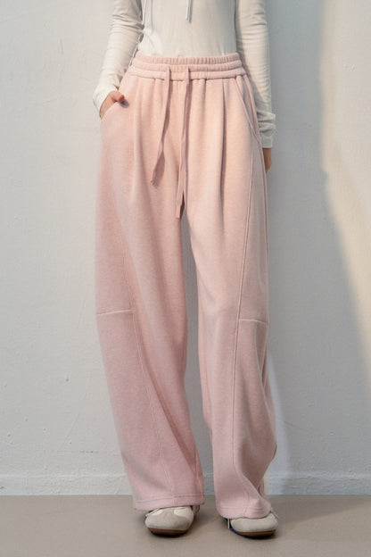 High-Waisted Elastic Wide-Leg Pants