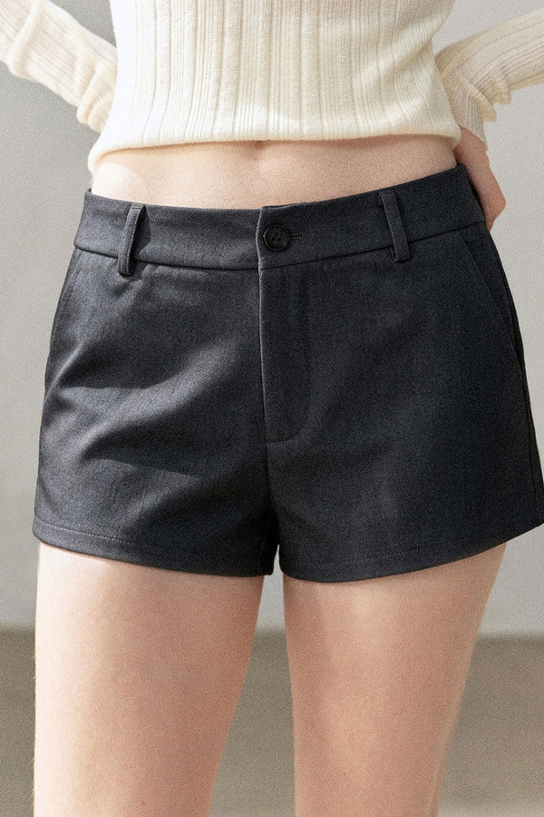 Dark Rock Gray Blazer and Shorts Set-Up